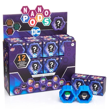 Mattel Nano Pods DC Comics CDU Assorted Toys, 24PK MTTHTJ52